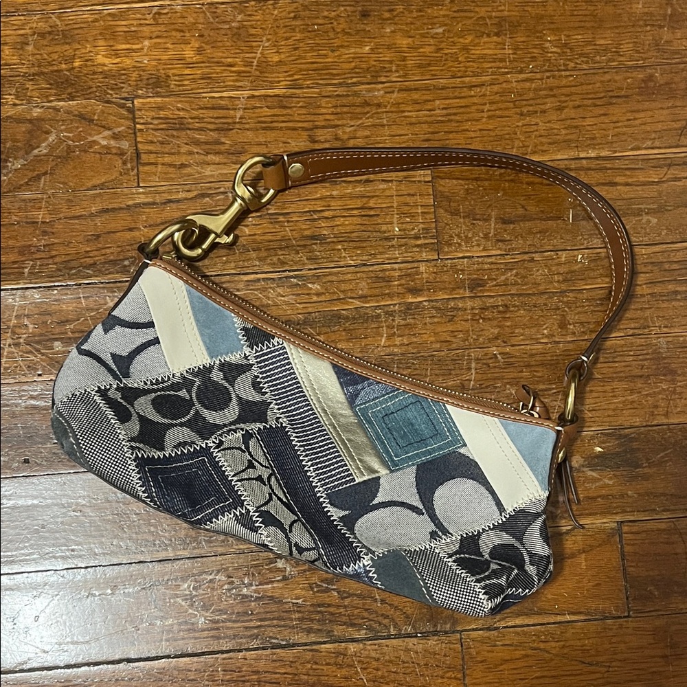 Coach denim shoulder mini bag